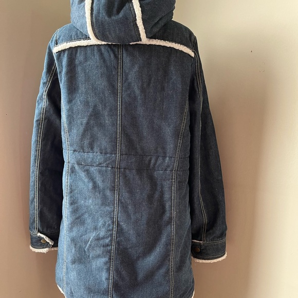 NY Yankees Denim Sherpa Hooded Jacket - Picture 10 of 14